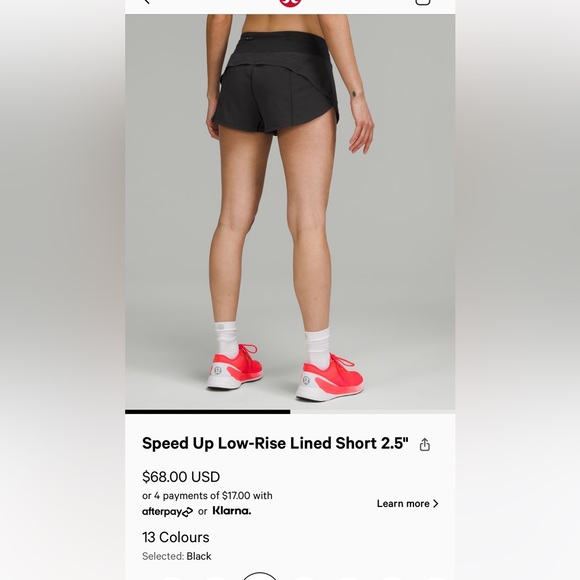 Lulu Lemon Speed Up Low-Rise Lined Short 2.5" !! Very lightly worn! - Picture 7 of 7